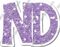 18" KG Individual Lavender Sparkle - Numbers, Symbols & Punctuation