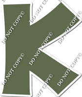 18" KG Individual Flat Sage - Alphabet Pieces