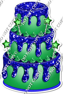 Green Cake & Dollops, Blue Drip