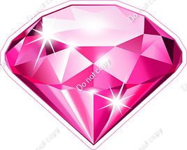 Mini - Hot Pink Gemstone w/ Variant