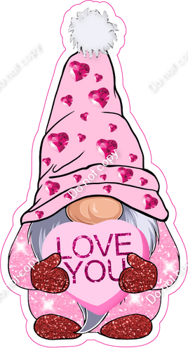 Mini - Gnome Holding Love You Heart w/ Variant
