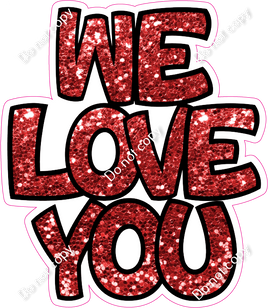 Mini - Red We Love You Statement w/ Variant