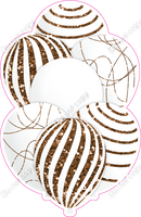 Mini - White Balloon w/ Chocolate Sparkle Accent w/ Variants