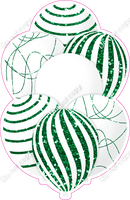 Mini - White Balloon w/ Green Sparkle Accent w/ Variant