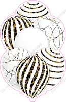 Mini - White Balloon w/ Gold Leopard Accent w/ Variant