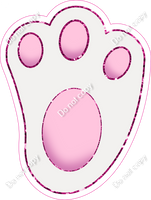 Mini - White with Hot Pink Sparkle Bunny Foot w/ Variants