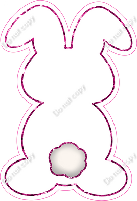 Mini - White & Hot Pink Sparkle Bunny w/ Variant