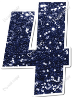 30" Individuals - Navy Blue Sparkle