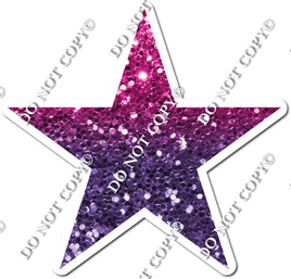 Sparkle - Hot Pink & Purple Ombre Star
