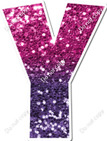 LG 12" Individuals - Hot Pink / Purple Ombre Sparkle