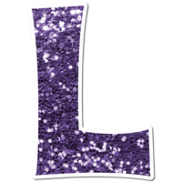 23.5" KG Individual Purple Sparkle - Alphabet Pieces