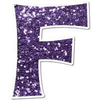 23.5" KG Individual Purple Sparkle - Alphabet Pieces