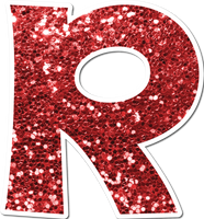23.5" KG Individual Red Sparkle - Alphabet Pieces