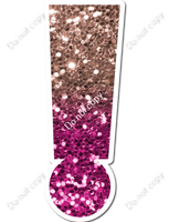 LG 18" Individuals - Rose Gold / Hot Pink Ombre Sparkle
