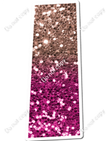 LG 18" Individuals - Rose Gold / Hot Pink Ombre Sparkle