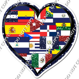 Hispanic Heritage - Heart w/ Variants