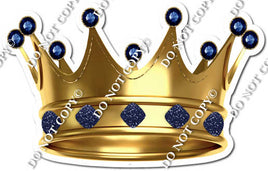 Gold Crown with Navy Blue Gems w/ Variants
