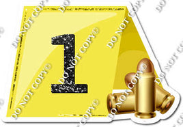 Number 1 with Bullets - Crime Scene Evidence Identifiers w/ Variants