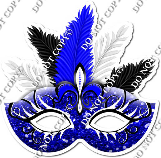 blue masquerade masks clip art
