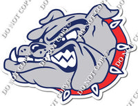 Red - Grey Bulldog General Mascot