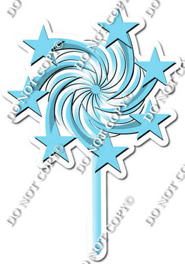 Flat - Baby Blue - Spinning Star Wand w/ Variants
