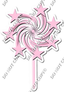Flat - Baby Pink - Spinning Star Wand w/ Variants