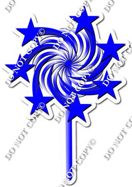 Flat - Blue - Spinning Star Wand w/ Variants