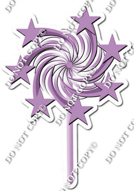 Flat - Lavender - Spinning Star Wand w/ Variants