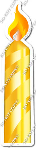 Flat - Yellow - Candle Style 2 w/ Variants