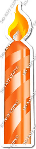 Flat - Orange - Candle Style 2 w/ Variants