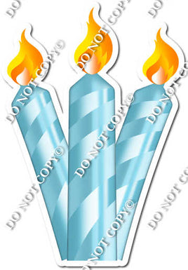 Flat - Baby Blue - Candle Bundle Style 2 w/ Variants