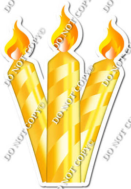 Flat - Yellow - Candle Bundle Style 2 w/ Variants