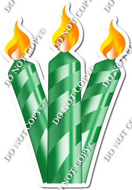 Flat - Green - Candle Bundle Style 2 w/ Variants