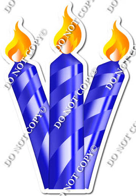 Flat - Blue - Candle Bundle Style 2 w/ Variants