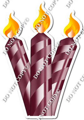 Flat - Burgundy - Candle Bundle Style 2 w/ Variants