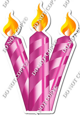 Flat - Hot Pink - Candle Bundle Style 2 w/ Variants