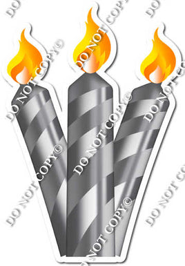 Flat - Grey - Candle Bundle Style 2 w/ Variants