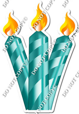 Flat - Teal - Candle Bundle Style 2 w/ Variants