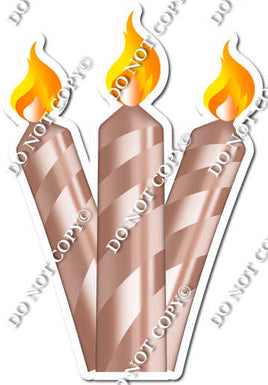 Flat - Rose Gold - Candle Bundle Style 2 w/ Variants