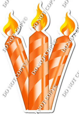Flat - Orange - Candle Bundle Style 2 w/ Variants