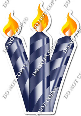 Flat - Navy Blue - Candle Bundle Style 2 w/ Variants