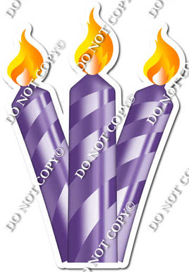 Flat - Purple - Candle Bundle Style 2 w/ Variants