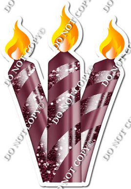 Sparkle - Burgundy - Candle Bundle Style 2 w/ Variants