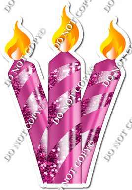 Sparkle - Hot Pink - Candle Bundle Style 2 w/ Variants