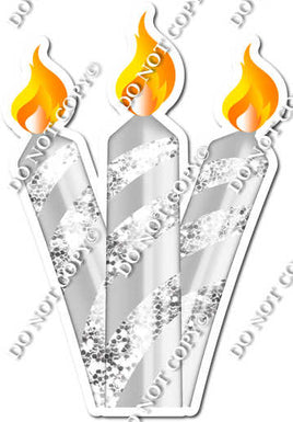 Sparkle - Light Silver - Candle Bundle Style 2 w/ Variants