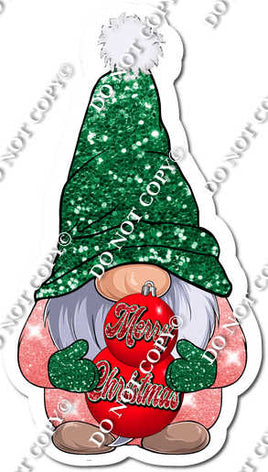 Gnome -Green Hat with Merry Christmas Statement w/ Variants