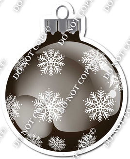 Flat Chocolate - Snowflakes - Christmas Ornament / Ball w/ Variants