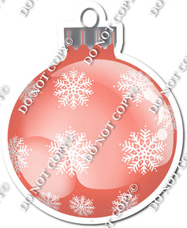 Flat Coral - Snowflakes - Christmas Ornament / Ball w/ Variants