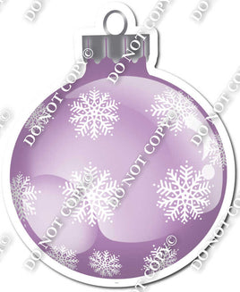 Flat Lavender - Snowflakes - Christmas Ornament / Ball w/ Variants