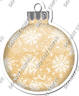 Sparkle Champagne - Snowflakes - Christmas Ornament / Ball w/ Variants